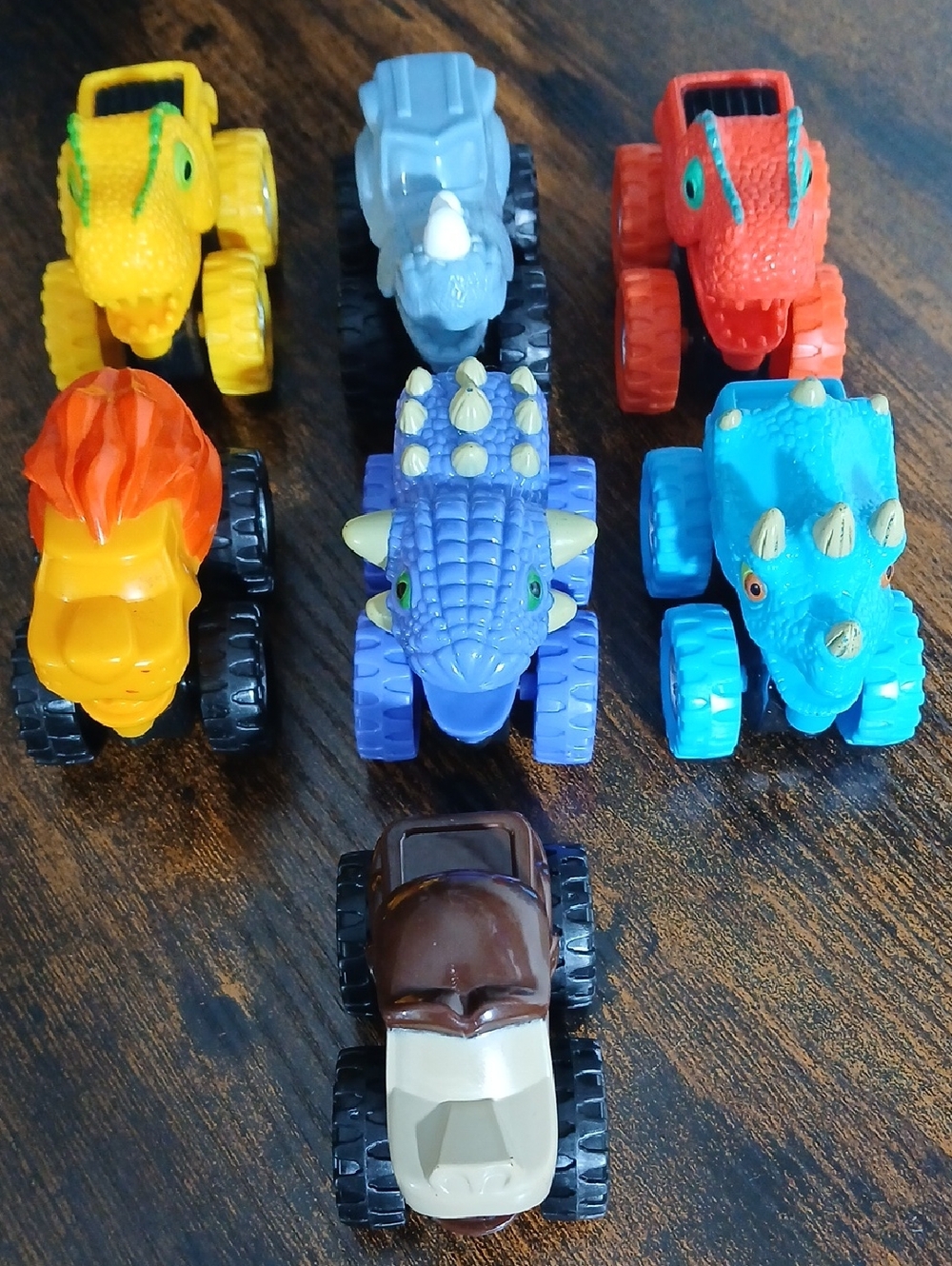 Spark Create Imagine Dinosaurs Monkey Lion Monster Bobblehead Toy Trucks 6